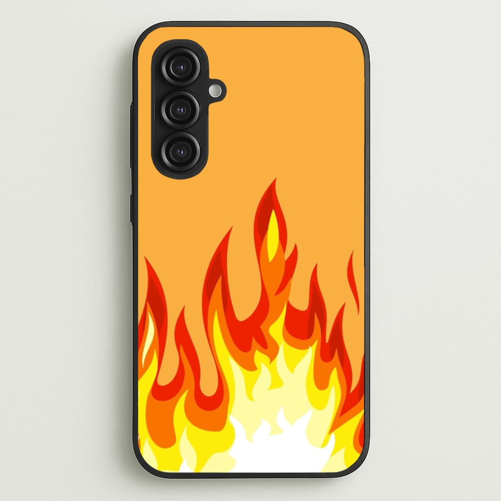 Orange Flame - Flame Phone Case for Galaxy S23FE