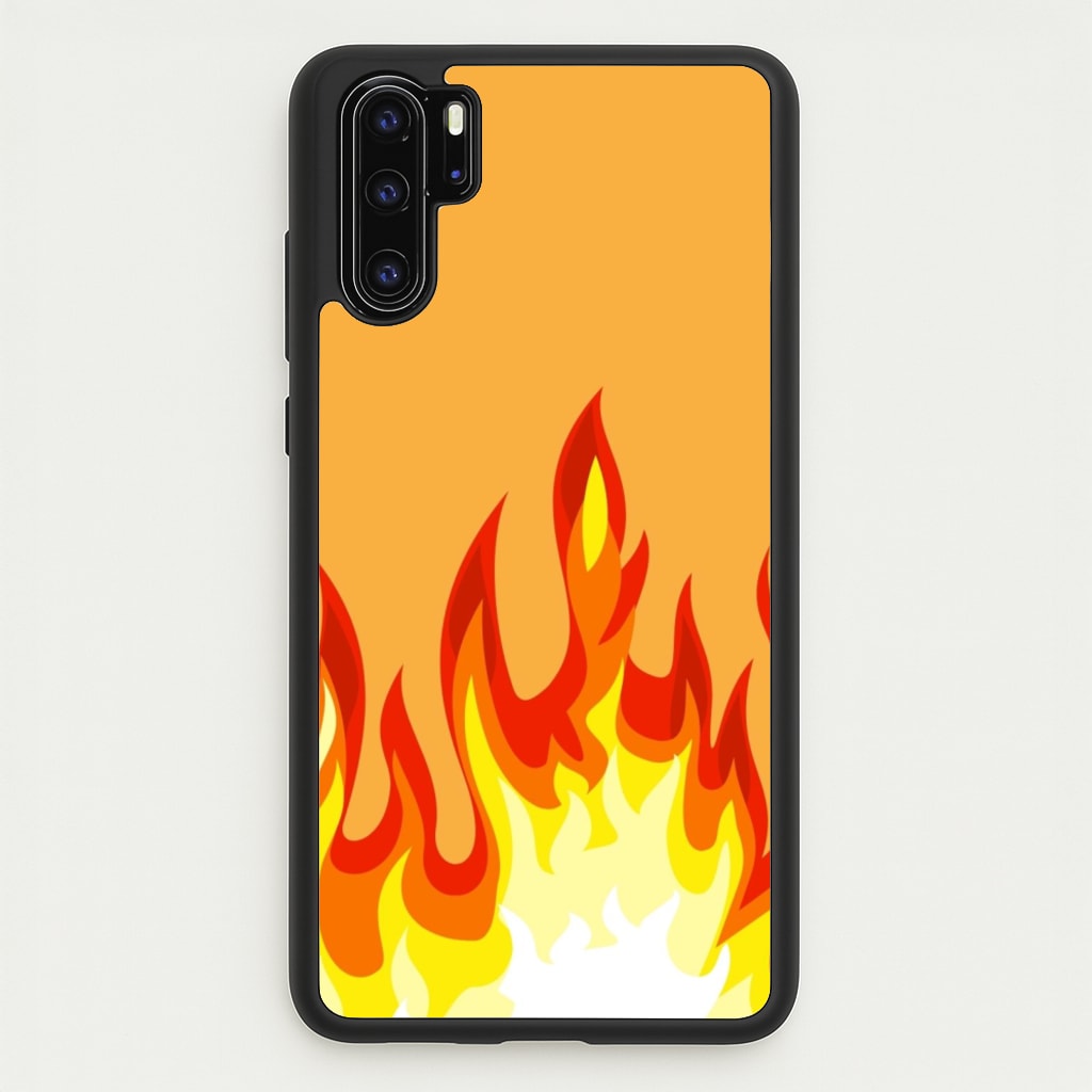 Orange Flame - Flame Phone Case for Huawei P30 Pro
