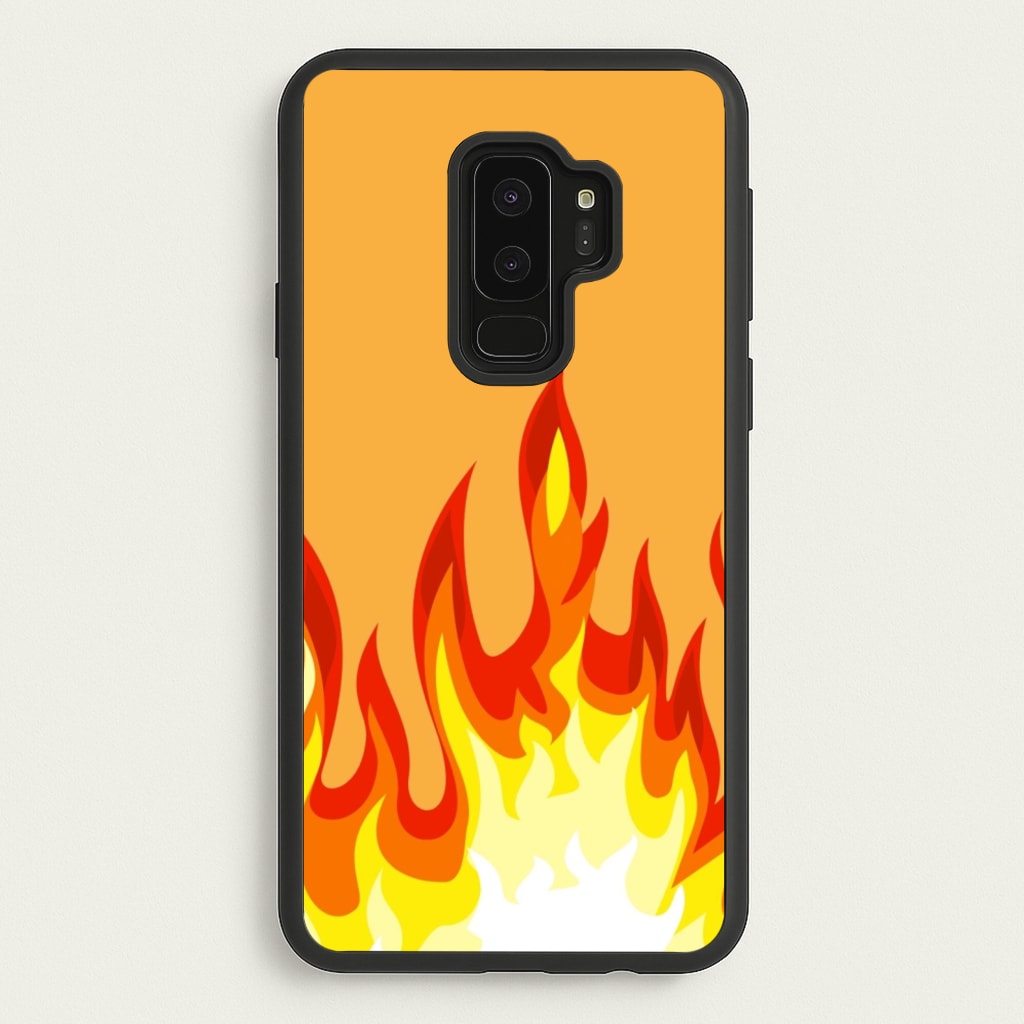 Orange Flame - Flame Phone Case for Galaxy S9 Plus