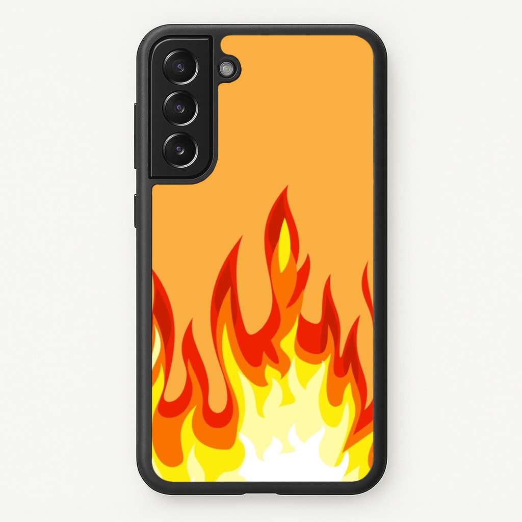 Orange Flame - Flame Phone Case for Galaxy S21 Plus