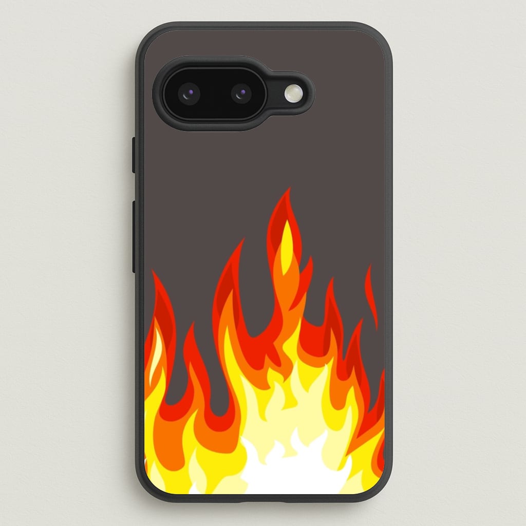 Grey Flame - Flame Phone Case for Google Pixel 9a