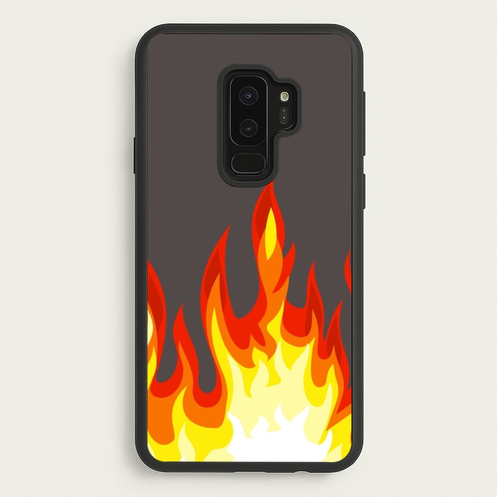 Grey Flame - Flame Phone Case for Galaxy S9 Plus