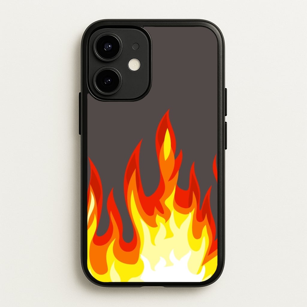 Grey Flame - Flame Phone Case for iPhone 12 Mini