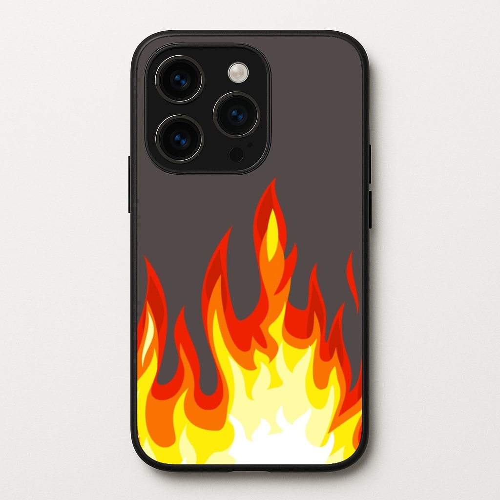 Grey Flame - Flame Phone Case for iPhone 14 Pro Max