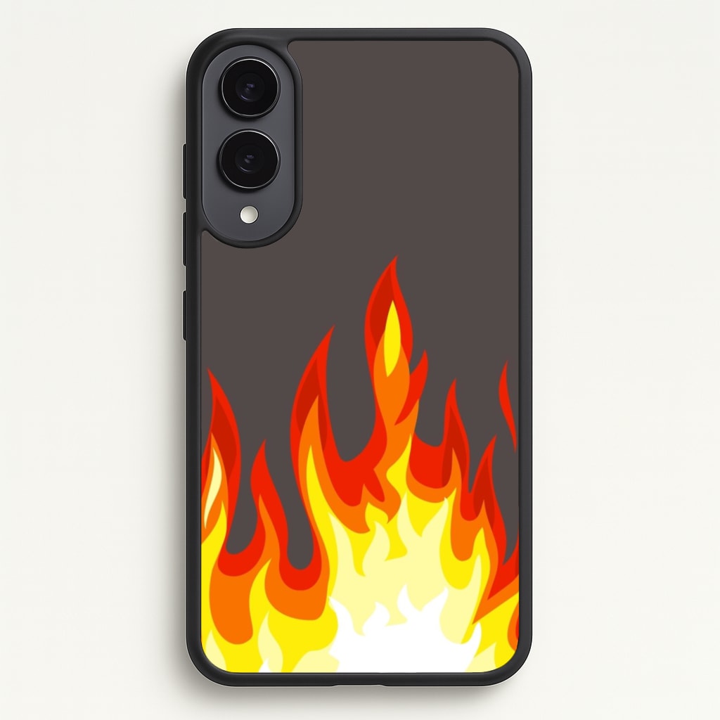 Grey Flame - Flame Phone Case for Galaxy S25 Edge