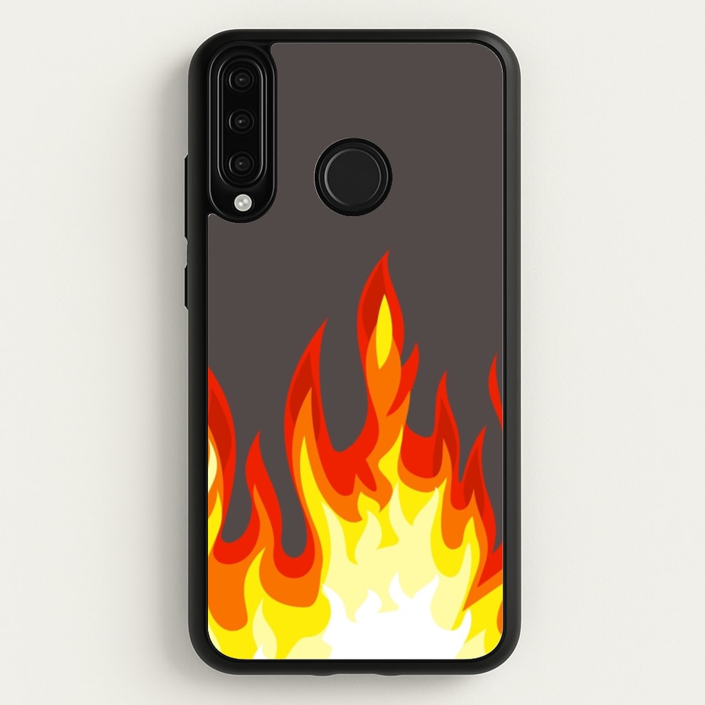 Grey Flame - Flame Phone Case for Huawei P30 Lite