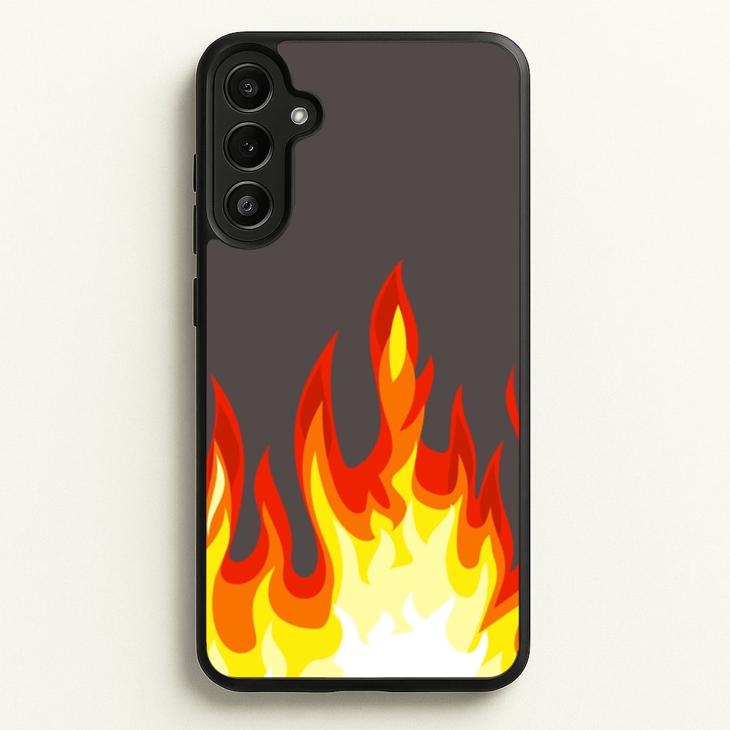 Grey Flame - Flame Phone Case for Galaxy A34