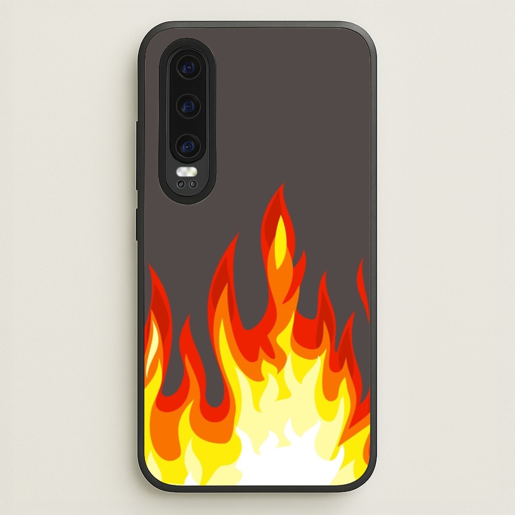 Grey Flame - Flame Phone Case for Huawei P30