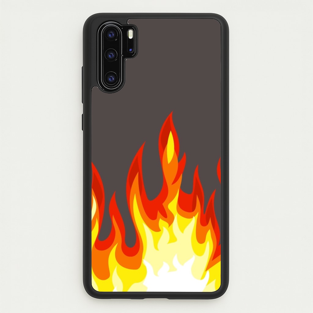 Grey Flame - Flame Phone Case for Huawei P30 Pro