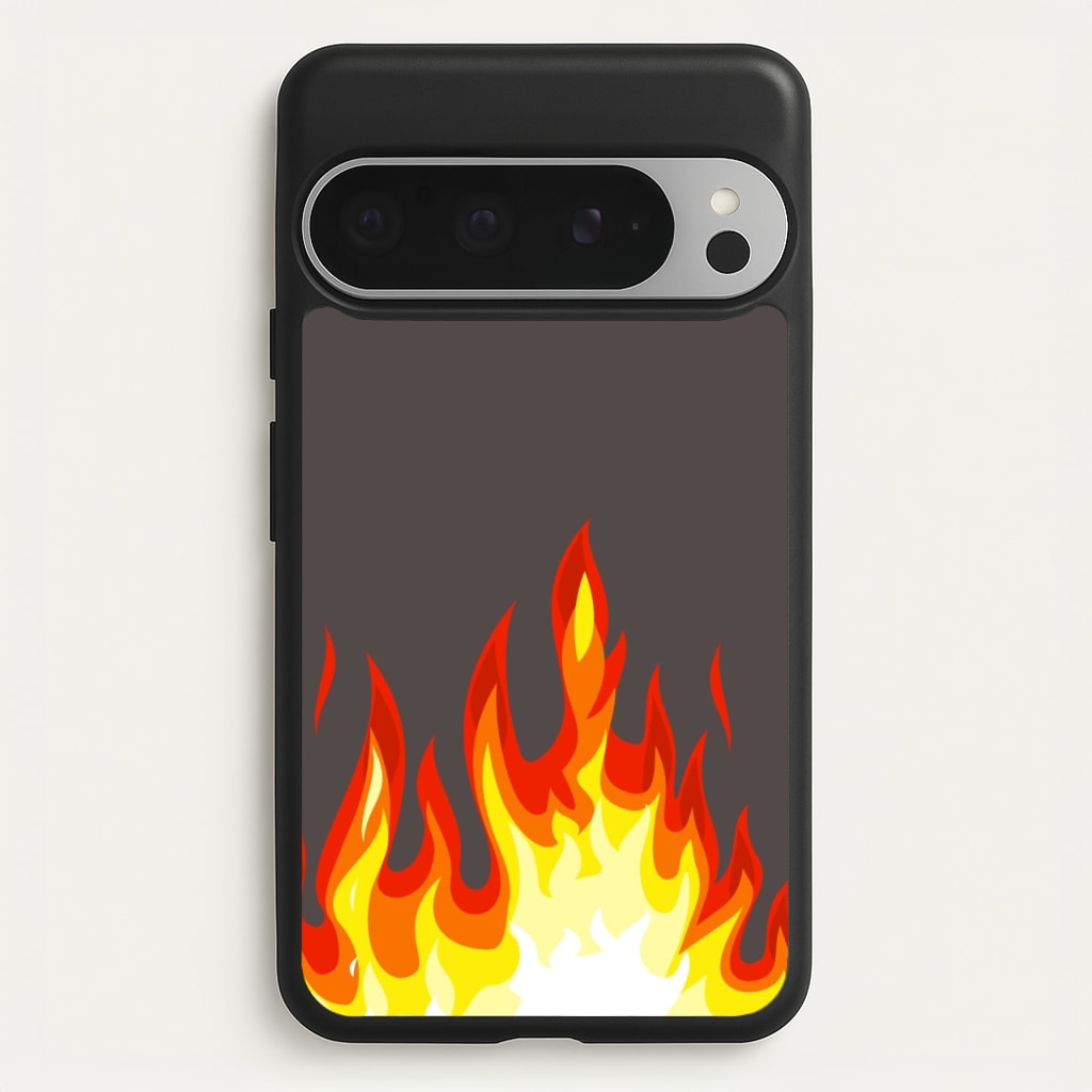 Grey Flame - Flame Phone Case for Google Pixel 9 Pro XL