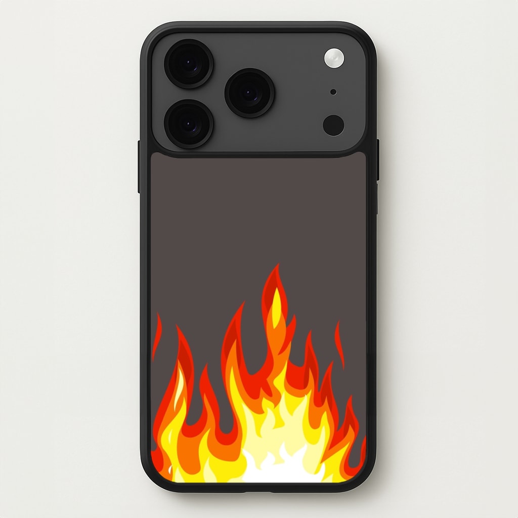 Grey Flame Phone Case for iPhone 17 Pro Max