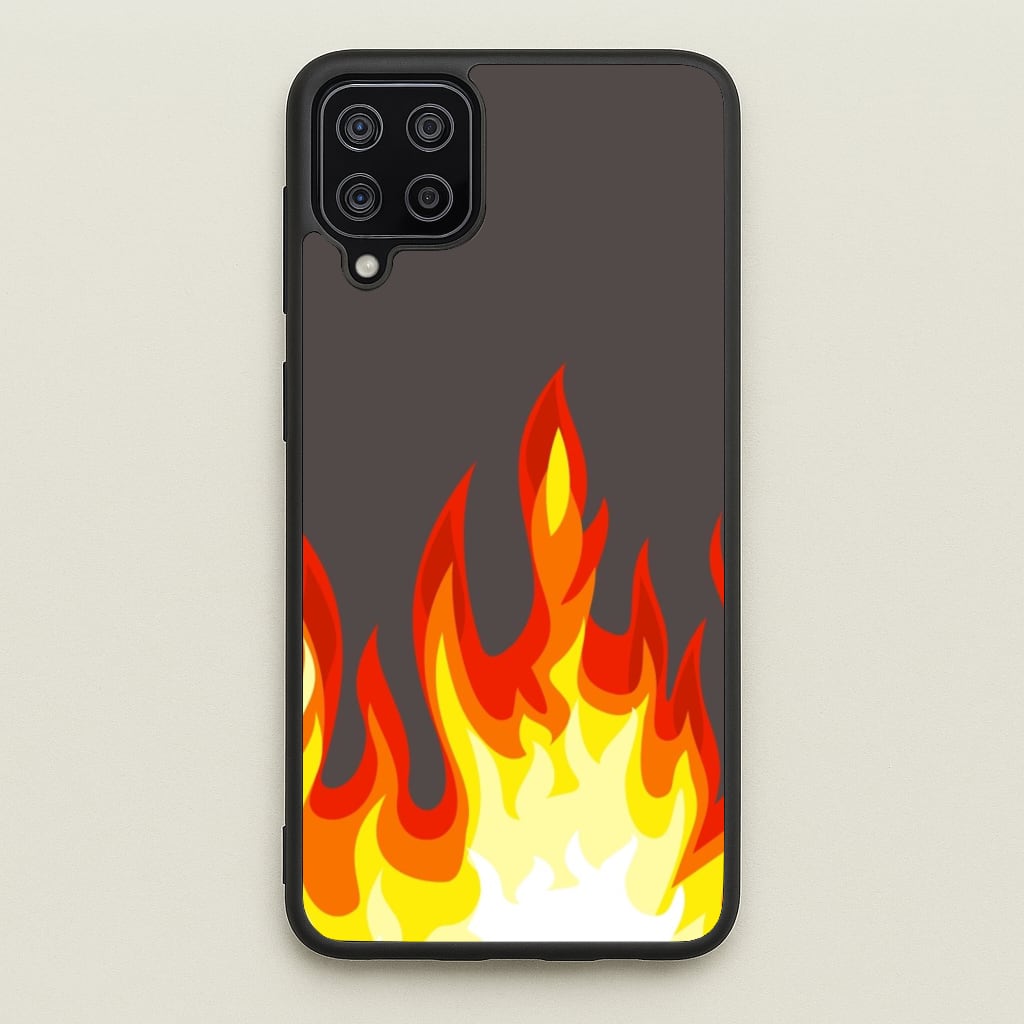 Grey Flame - Flame Phone Case for Galaxy A12