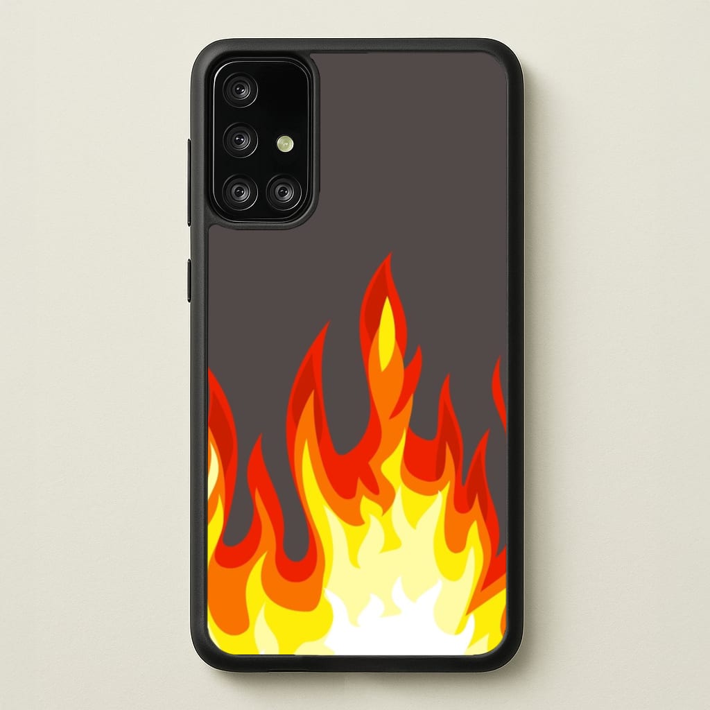Grey Flame - Flame Phone Case for Galaxy A71