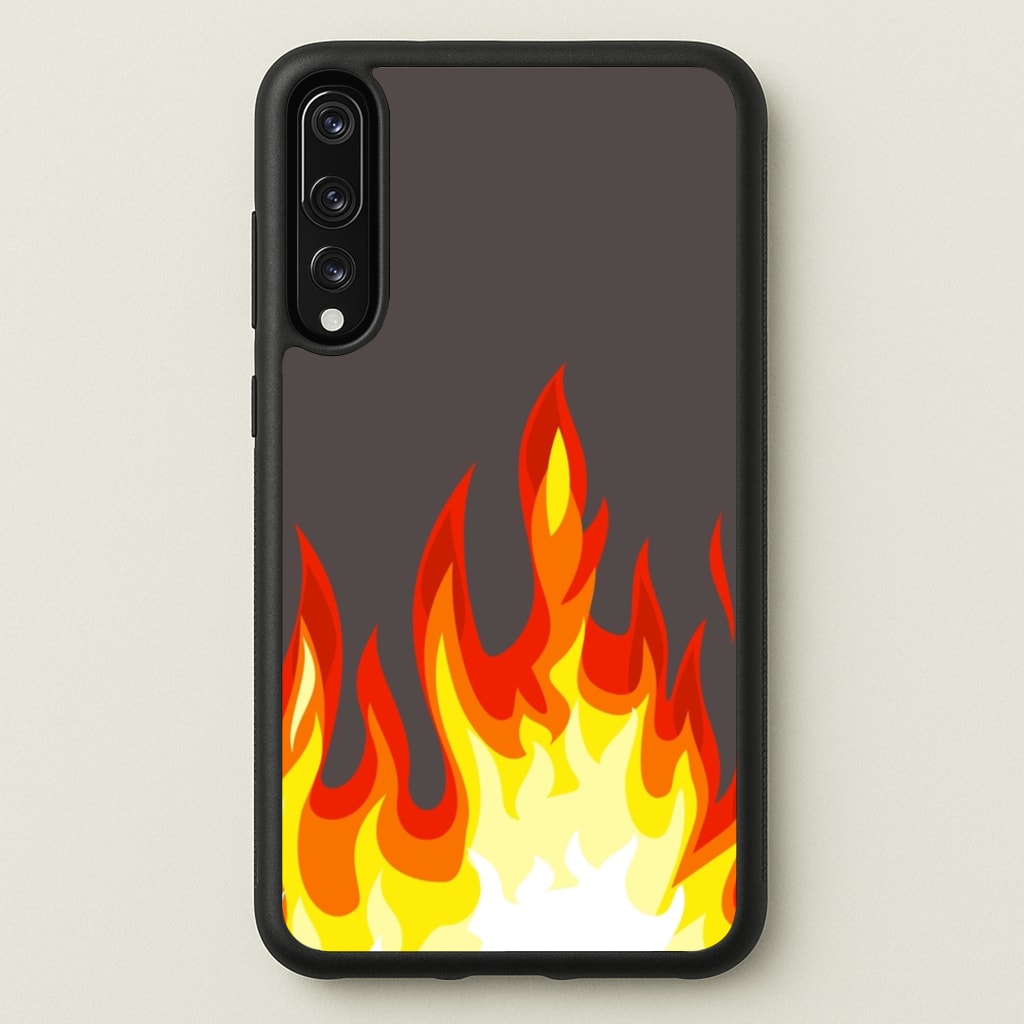Grey Flame - Flame Phone Case for Huawei P20 Pro