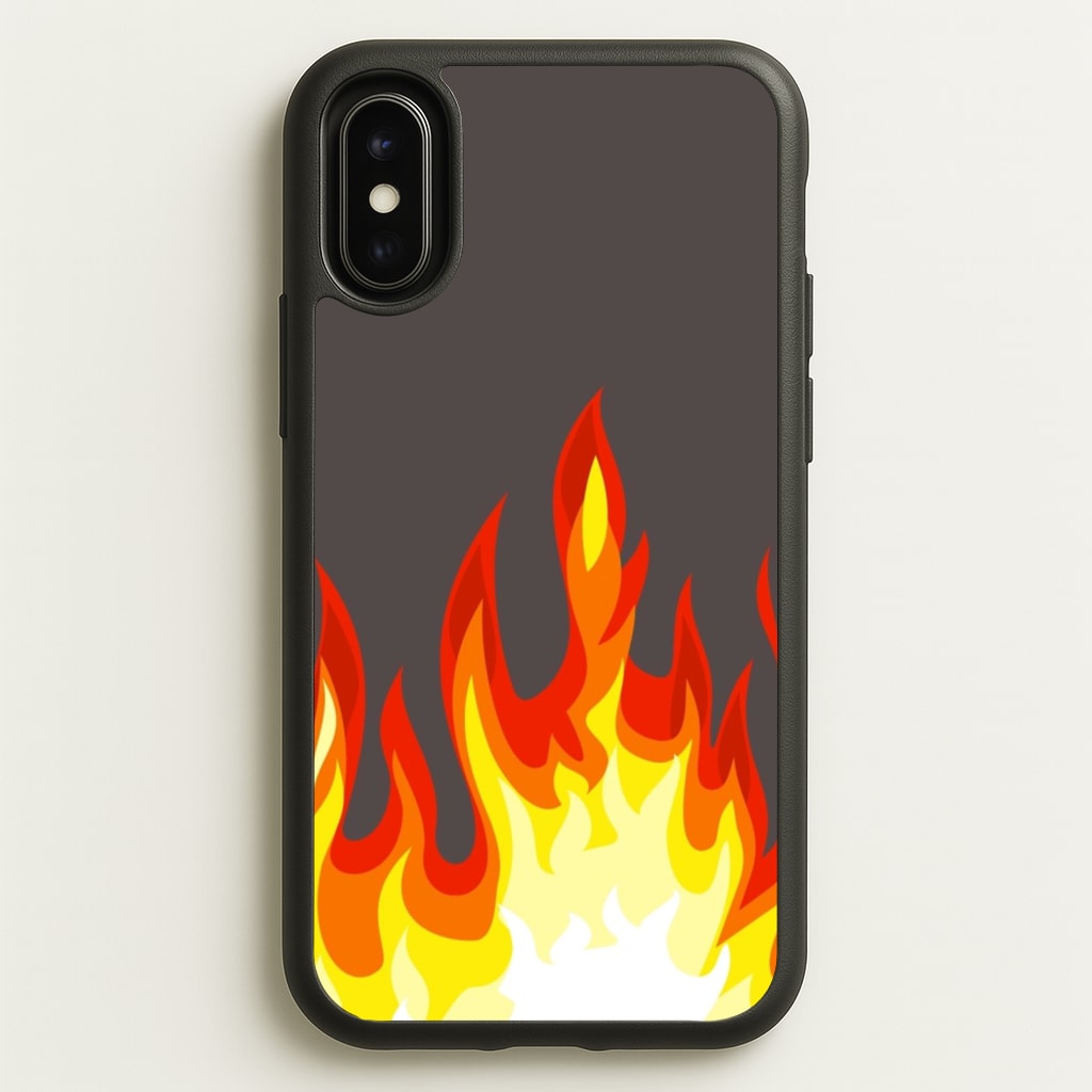 Grey Flame - Flame Phone Case for iPhone X / XS