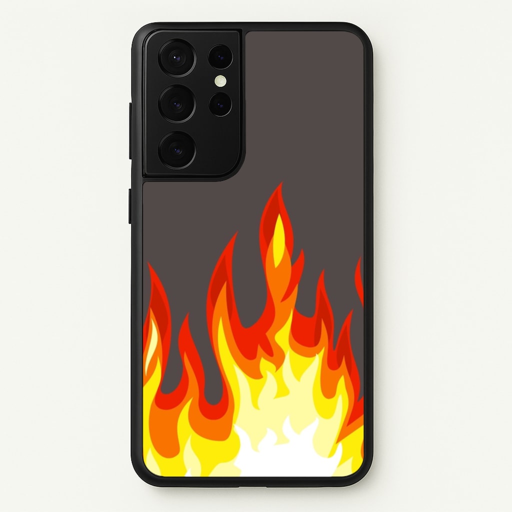 Grey Flame - Flame Phone Case for Galaxy S21 Ultra