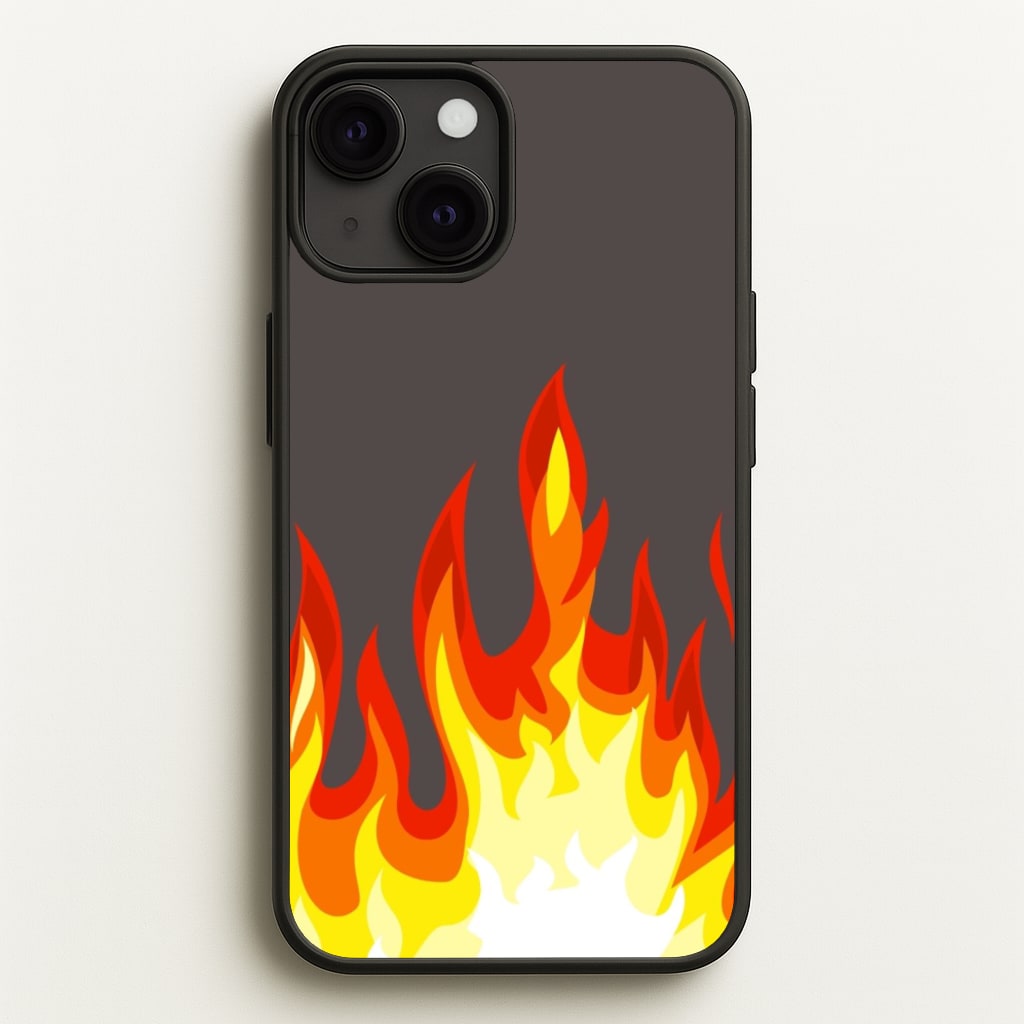 Grey Flame - Flame Phone Case for iPhone 13 Mini