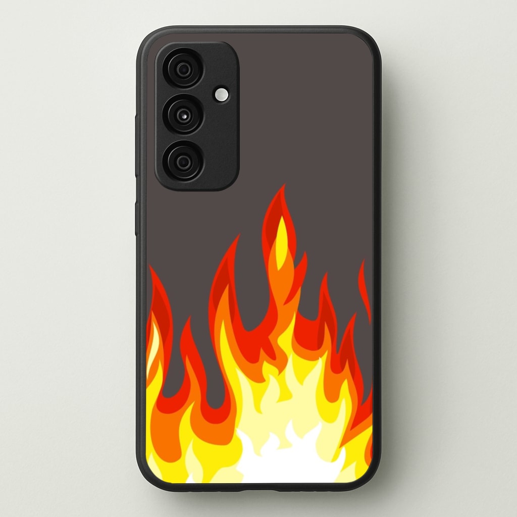 Grey Flame - Flame Phone Case for Galaxy A35