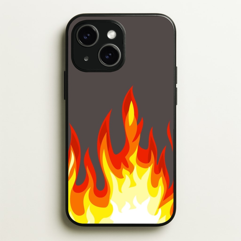Grey Flame - Flame Phone Case for iPhone 15