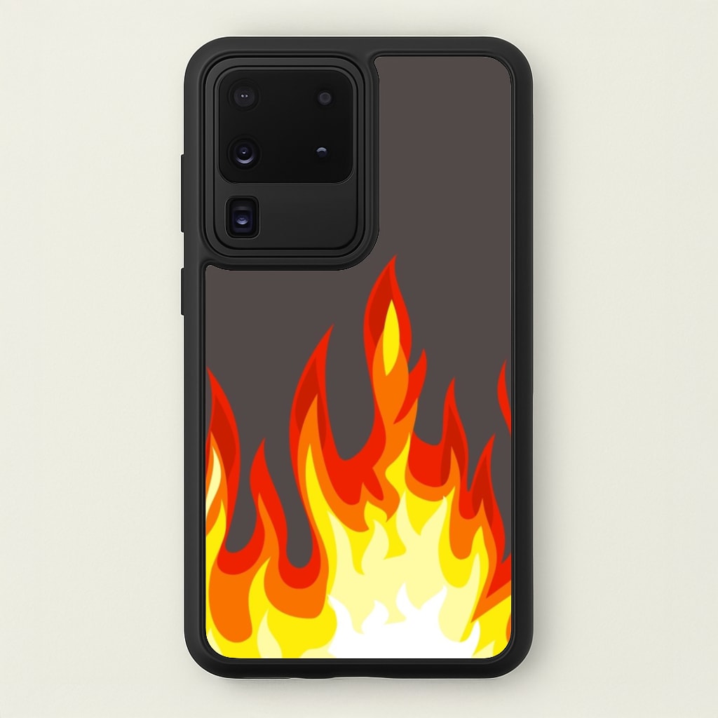 Grey Flame - Flame Phone Case for Galaxy S20 Ultra