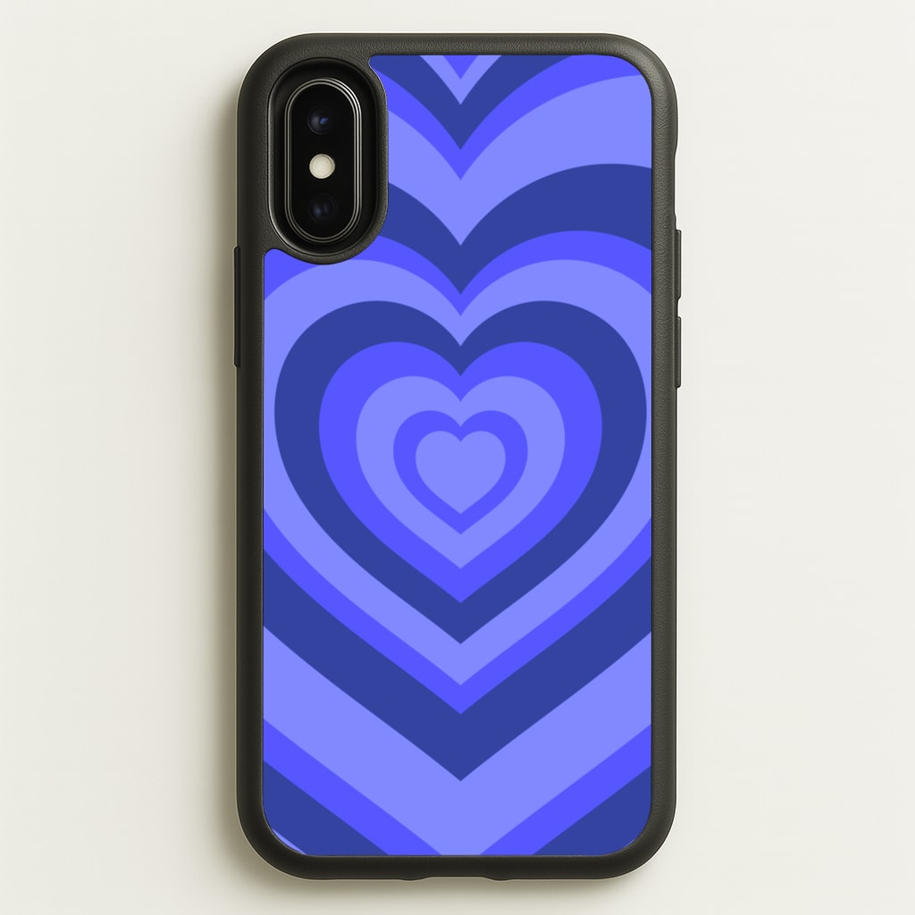 Blue - Colourful Hearts - Colourful Hearts Phone Case for iPhone X / XS