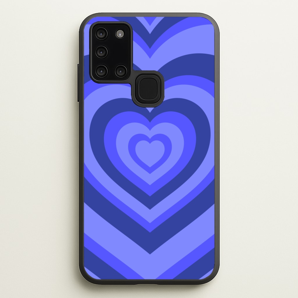 Blue - Colourful Hearts - Colourful Hearts Phone Case for Galaxy A21s