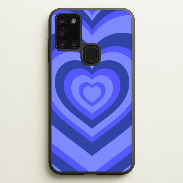 Blue - Colourful Hearts - Colourful Hearts Phone Case for Galaxy A21s