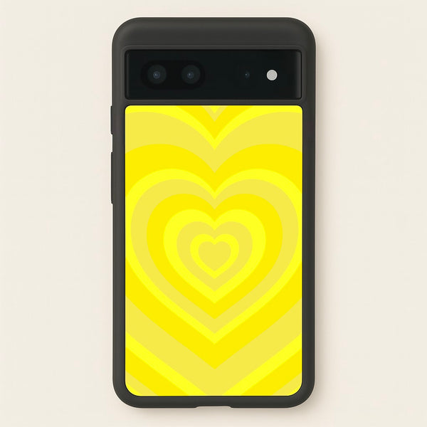 Yellow - Colourful Hearts - Colourful Hearts Phone Case for Google Pixel 7