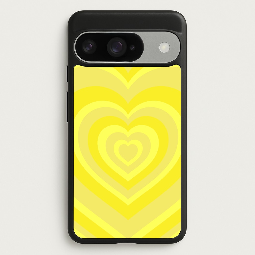 Yellow - Colourful Hearts Phone Case for Google Pixel 10 / 10 Pro