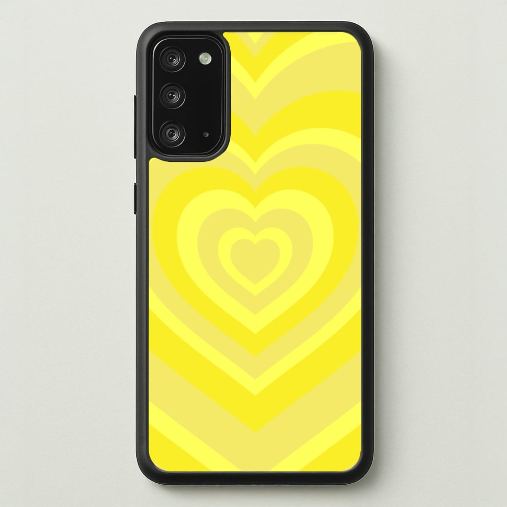 Yellow - Colourful Hearts - Colourful Hearts Phone Case for Galaxy Note 20