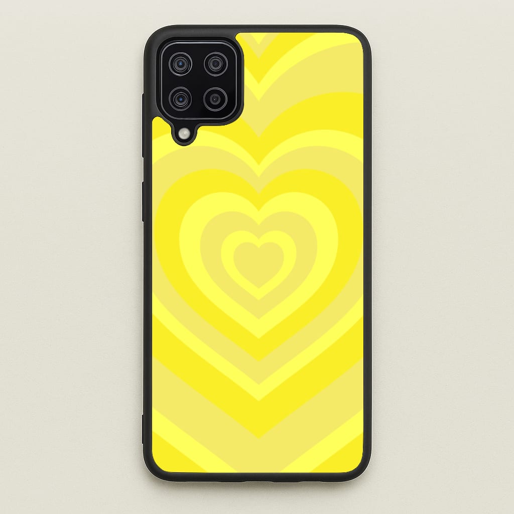 Yellow - Colourful Hearts - Colourful Hearts Phone Case for Galaxy A12