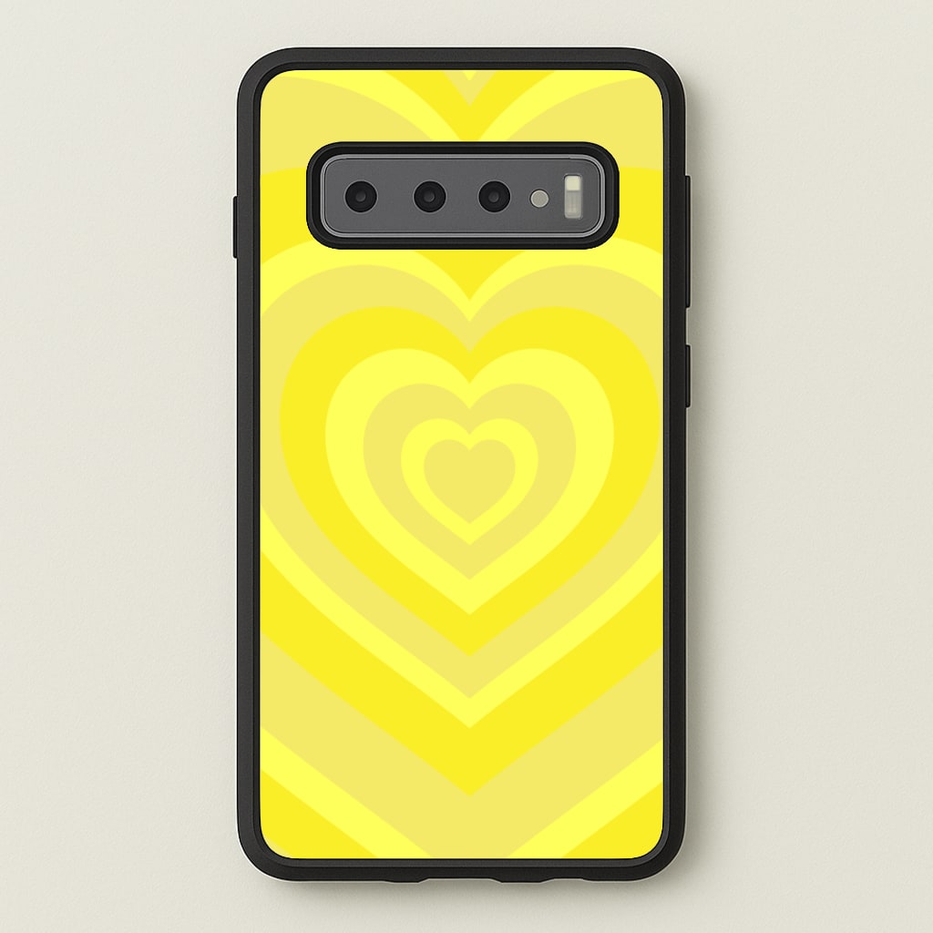 Yellow - Colourful Hearts - Colourful Hearts Phone Case for Galaxy S10 Plus