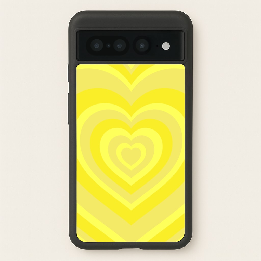 Yellow - Colourful Hearts - Colourful Hearts Phone Case for Google Pixel 7 Pro