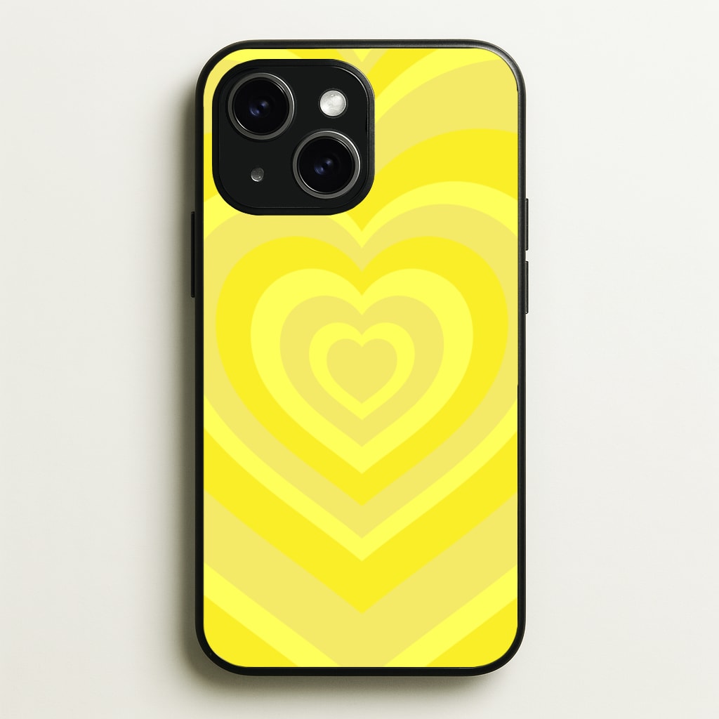 Yellow - Colourful Hearts - Colourful Hearts Phone Case for iPhone 15