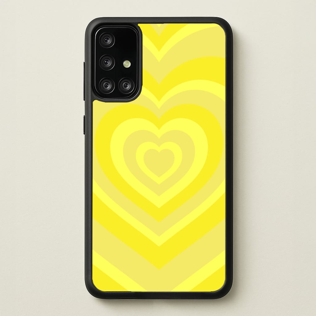Yellow - Colourful Hearts - Colourful Hearts Phone Case for Galaxy A71