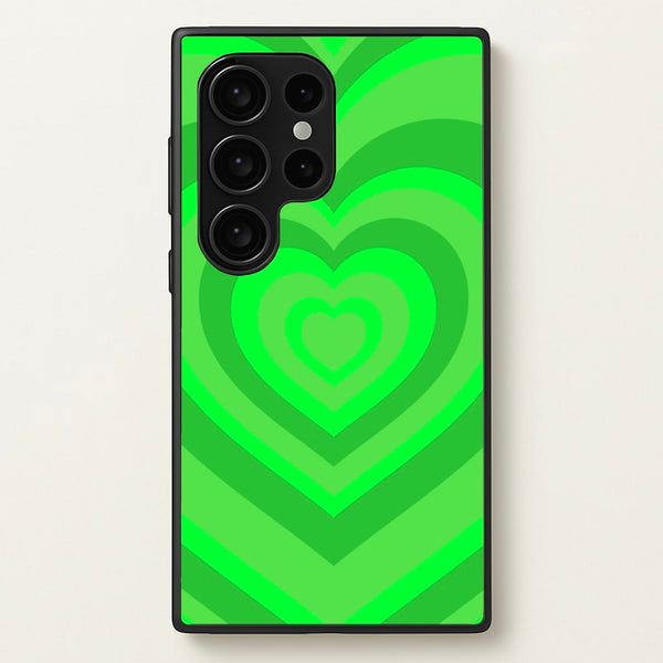 Green - Colourful Hearts - Colourful Hearts Phone Case for Galaxy S24 Ultra