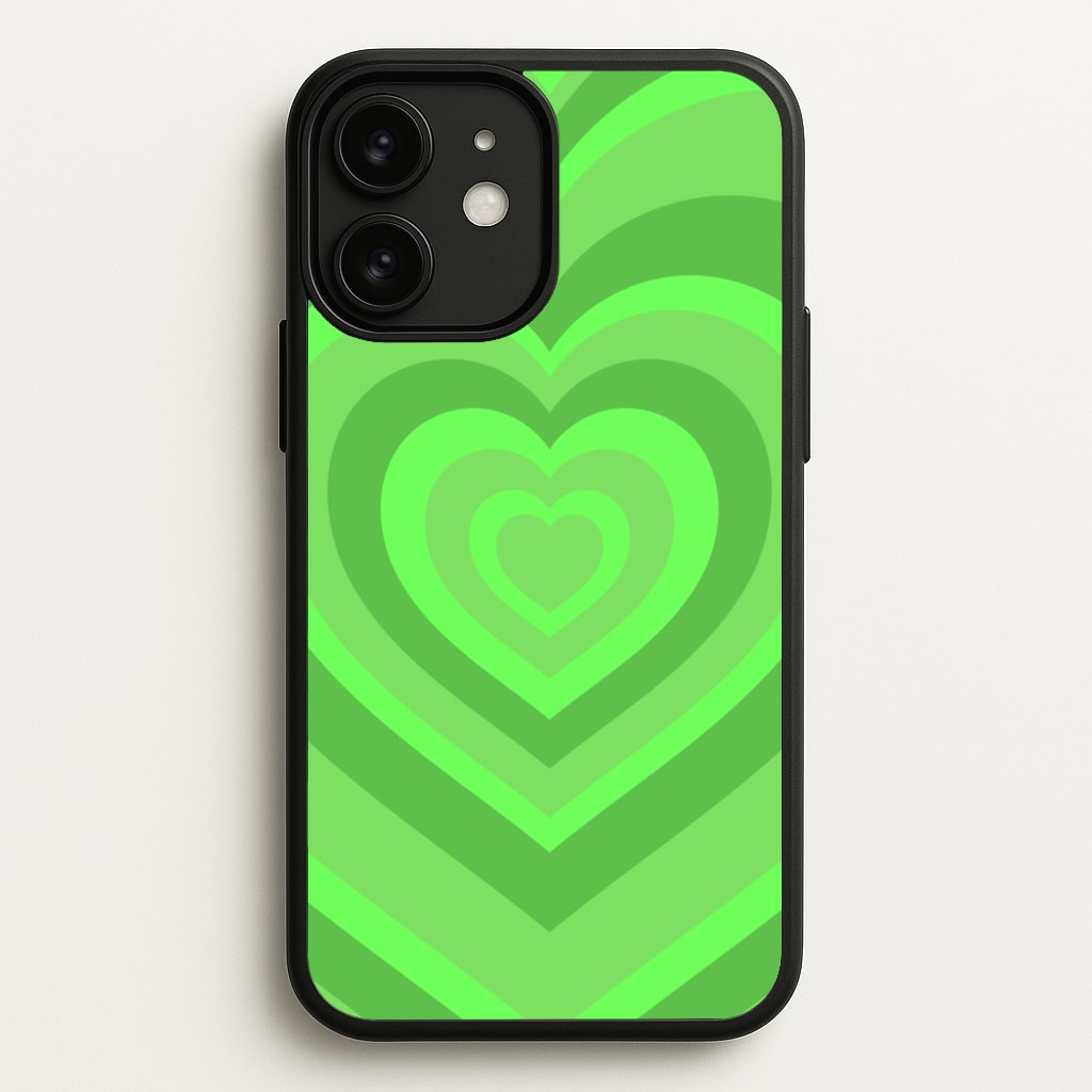 Green - Colourful Hearts - Colourful Hearts Phone Case for iPhone 11