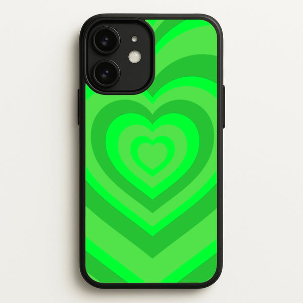 Green - Colourful Hearts - Colourful Hearts Phone Case for iPhone 11