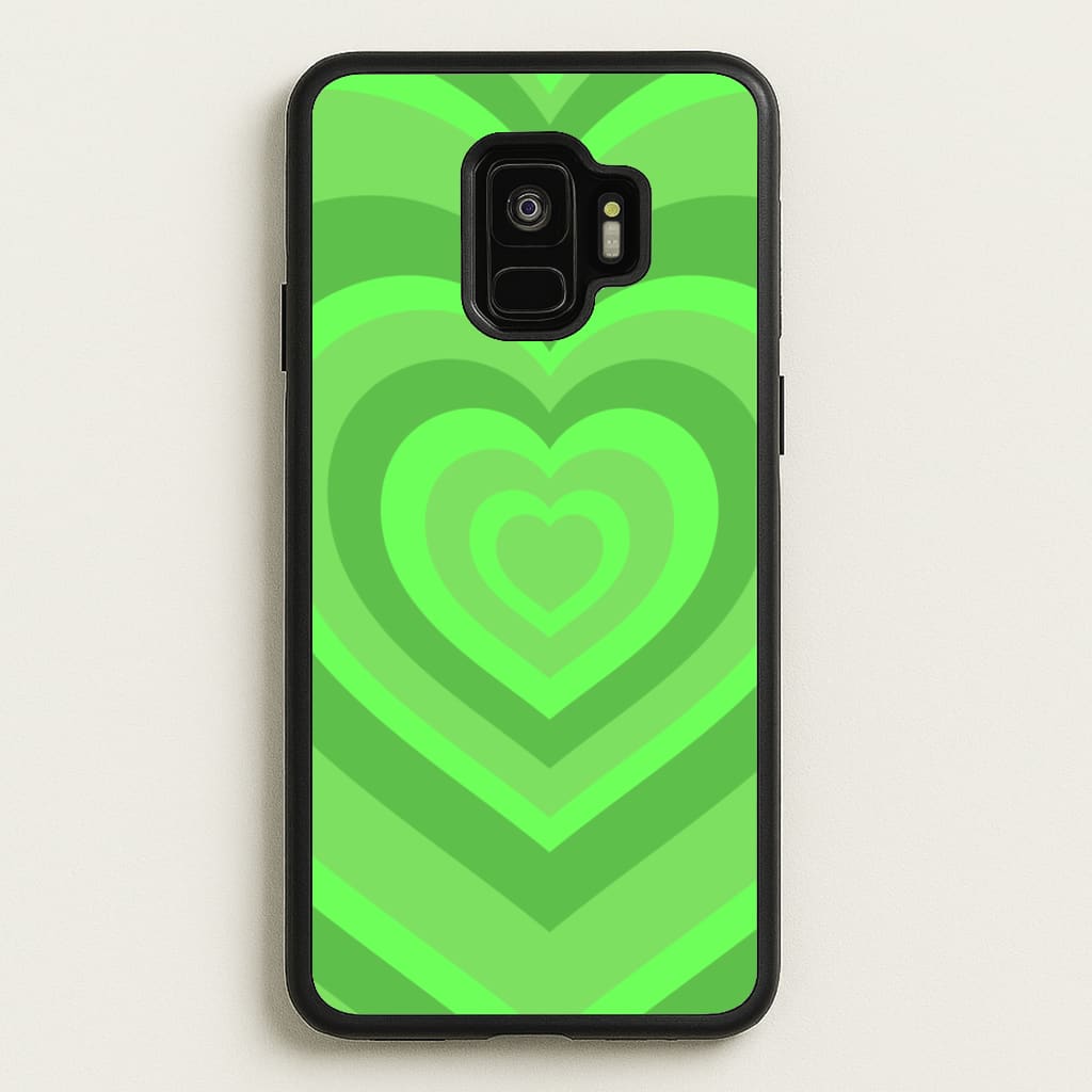Green - Colourful Hearts - Colourful Hearts Phone Case for Galaxy S9