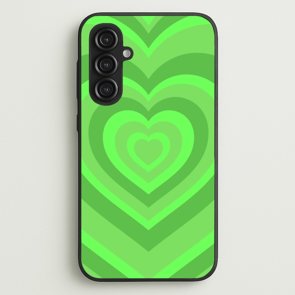 Green - Colourful Hearts - Colourful Hearts Phone Case for Galaxy S23FE