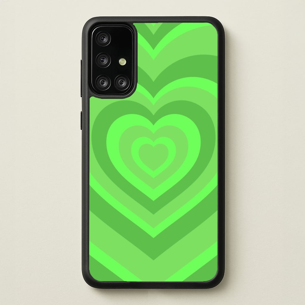Green - Colourful Hearts - Colourful Hearts Phone Case for Galaxy A71