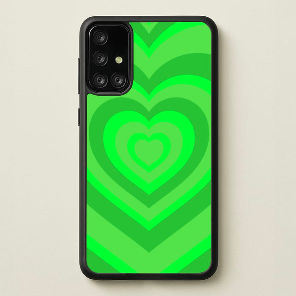 Green - Colourful Hearts - Colourful Hearts Phone Case for Galaxy A71