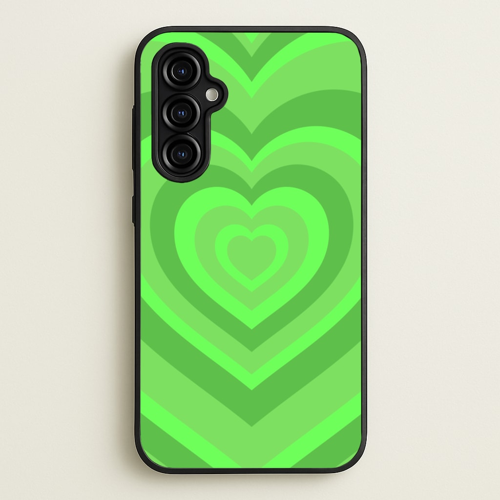 Green - Colourful Hearts - Colourful Hearts Phone Case for Galaxy A54