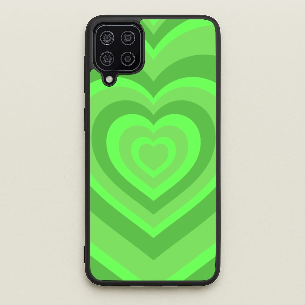 Green - Colourful Hearts - Colourful Hearts Phone Case for Galaxy A12