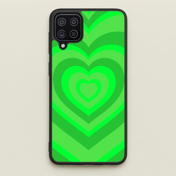 Green - Colourful Hearts - Colourful Hearts Phone Case for Galaxy A12