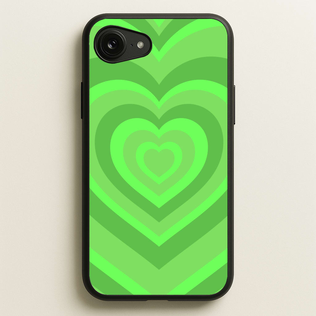 Green - Colourful Hearts - Colourful Hearts Phone Case for iPhone 16e