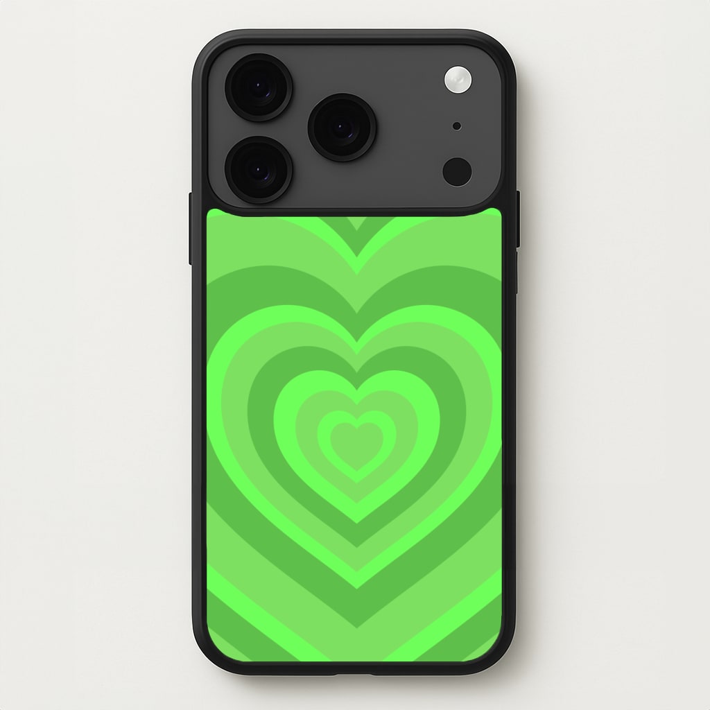 Green - Colourful Hearts Phone Case for iPhone 17 Pro