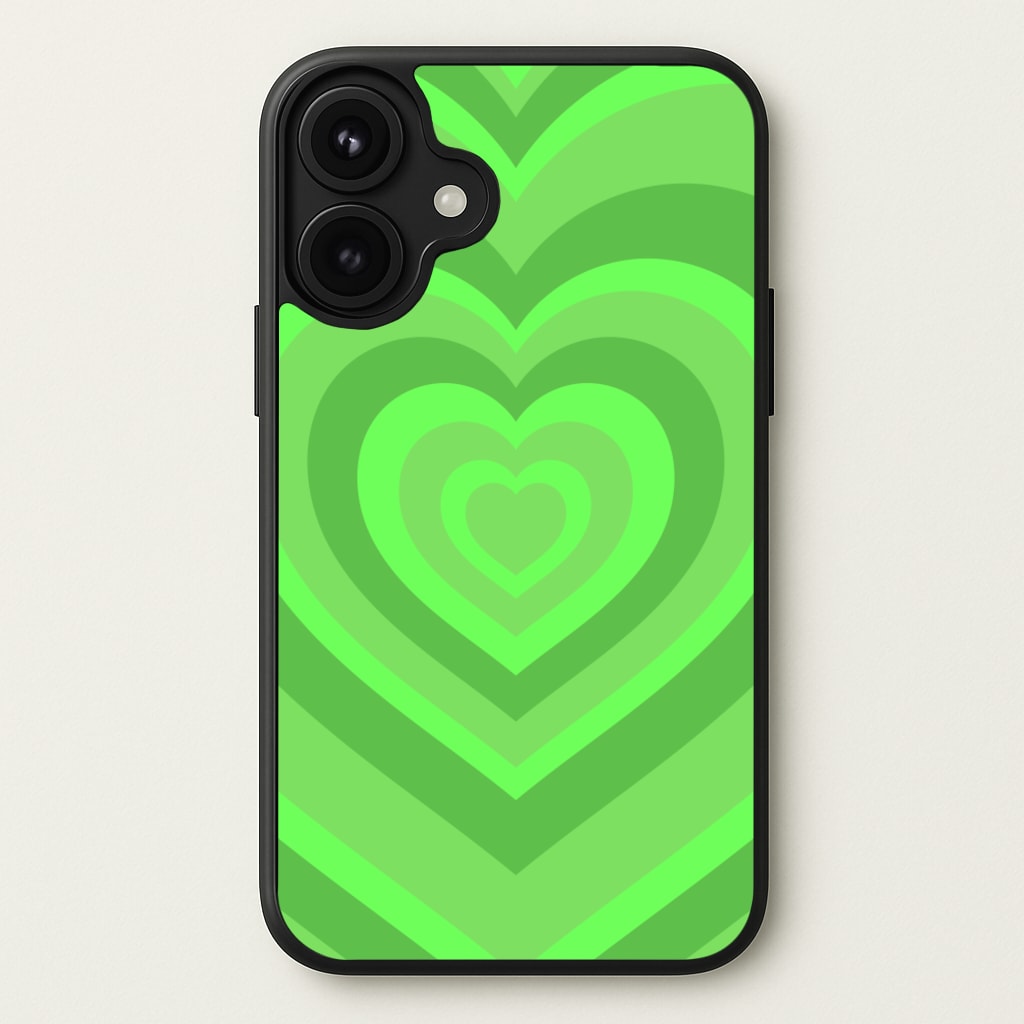 Green - Colourful Hearts Phone Case for iPhone 17