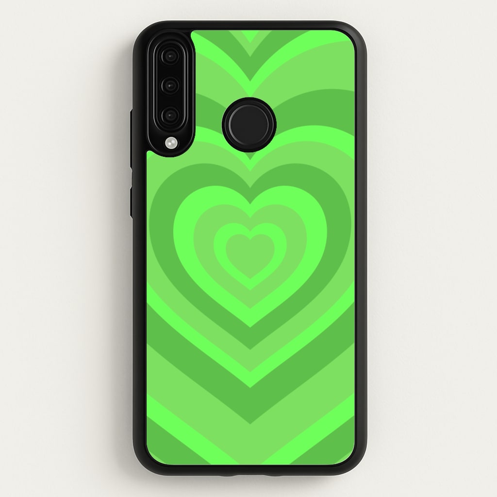 Green - Colourful Hearts - Colourful Hearts Phone Case for Huawei P30 Lite