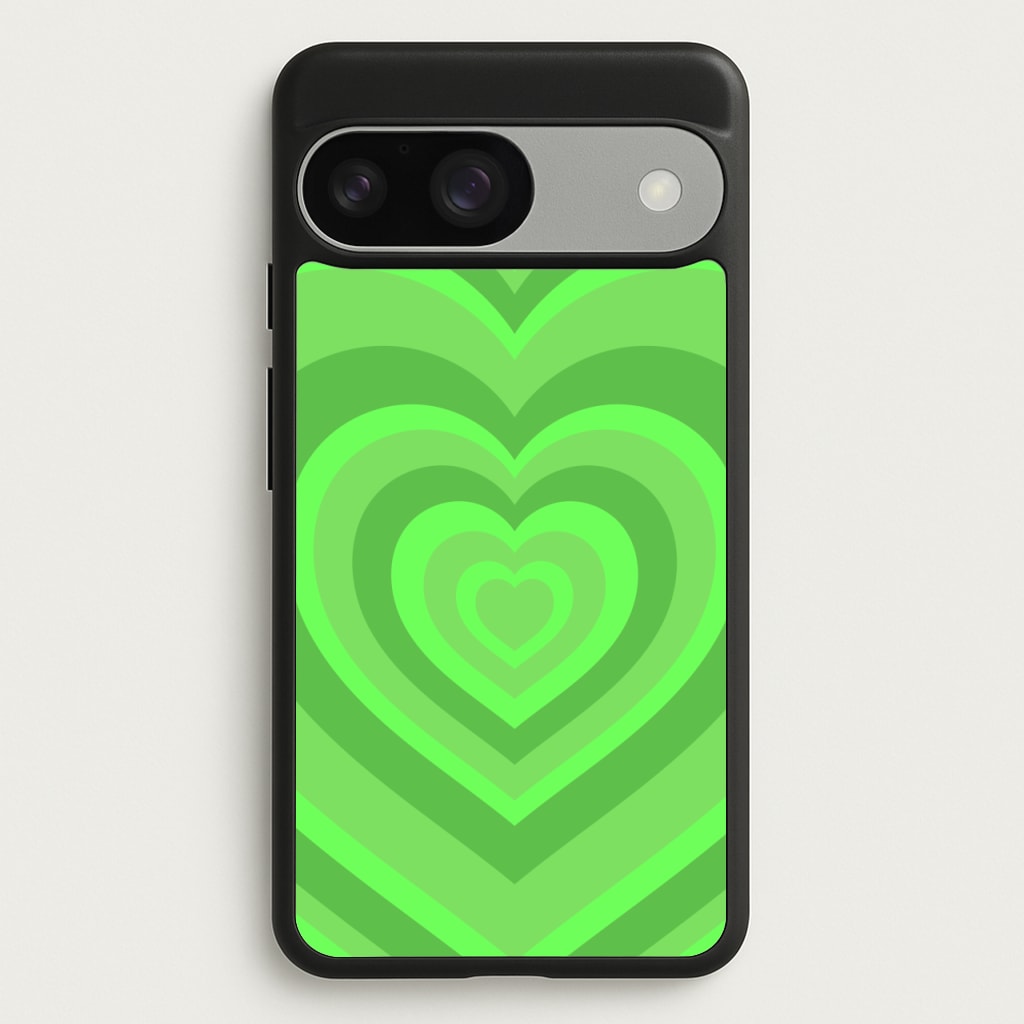 Green - Colourful Hearts - Colourful Hearts Phone Case for Google Pixel 9 / 9 Pro